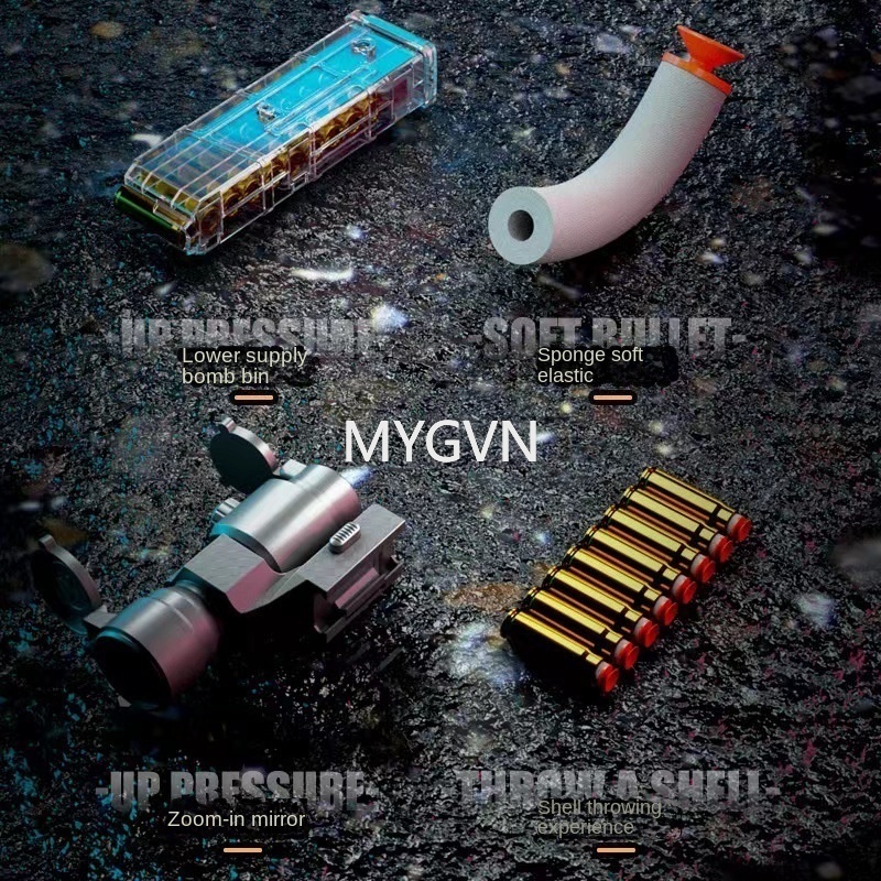 M416 Rifle Soft Bullet Shell Ejection Toy Gun Blaster Electric Manual 2 Modes Gun Launcher toy gun For Adults Boys