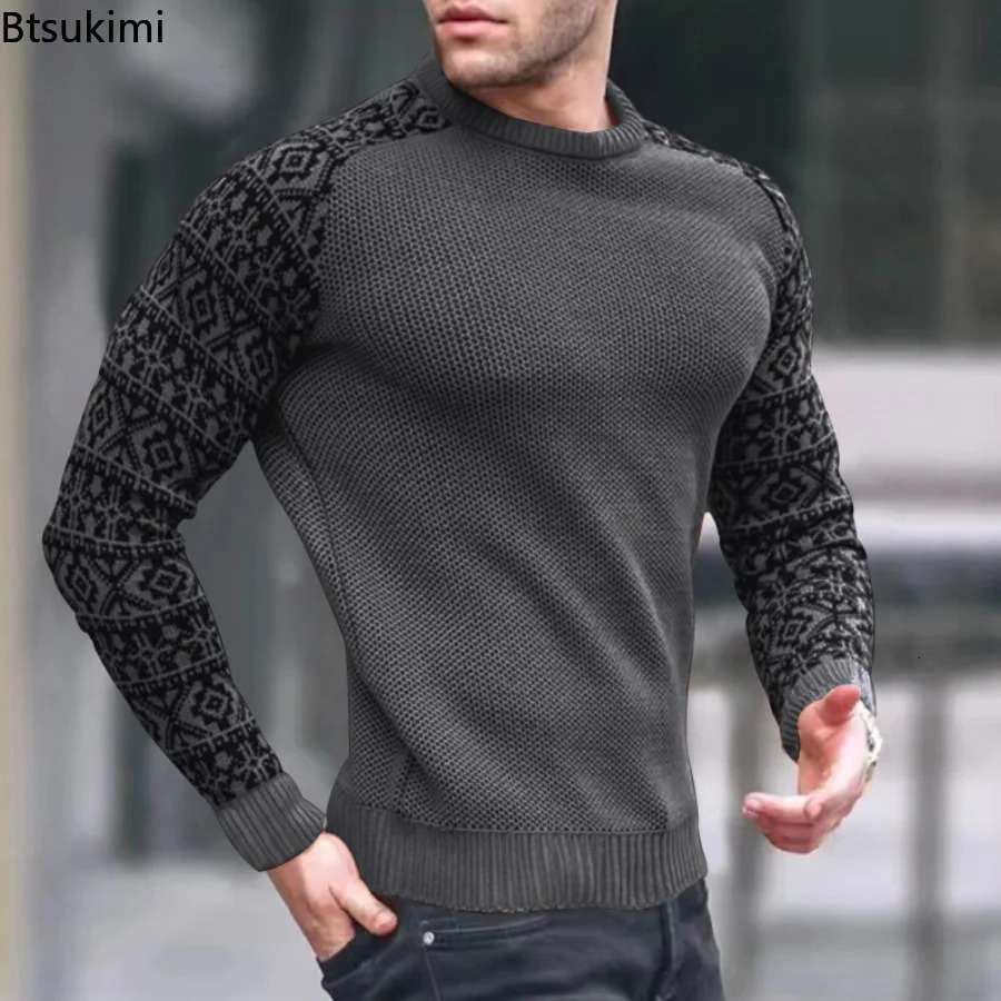 Men's Sweaters Autumn Winter Men Clothing Fashion Mens Thin Sweaters Casual O- Neck Solid Warm Slim Fit Knit Shirt Male Pullover 3XL 231026