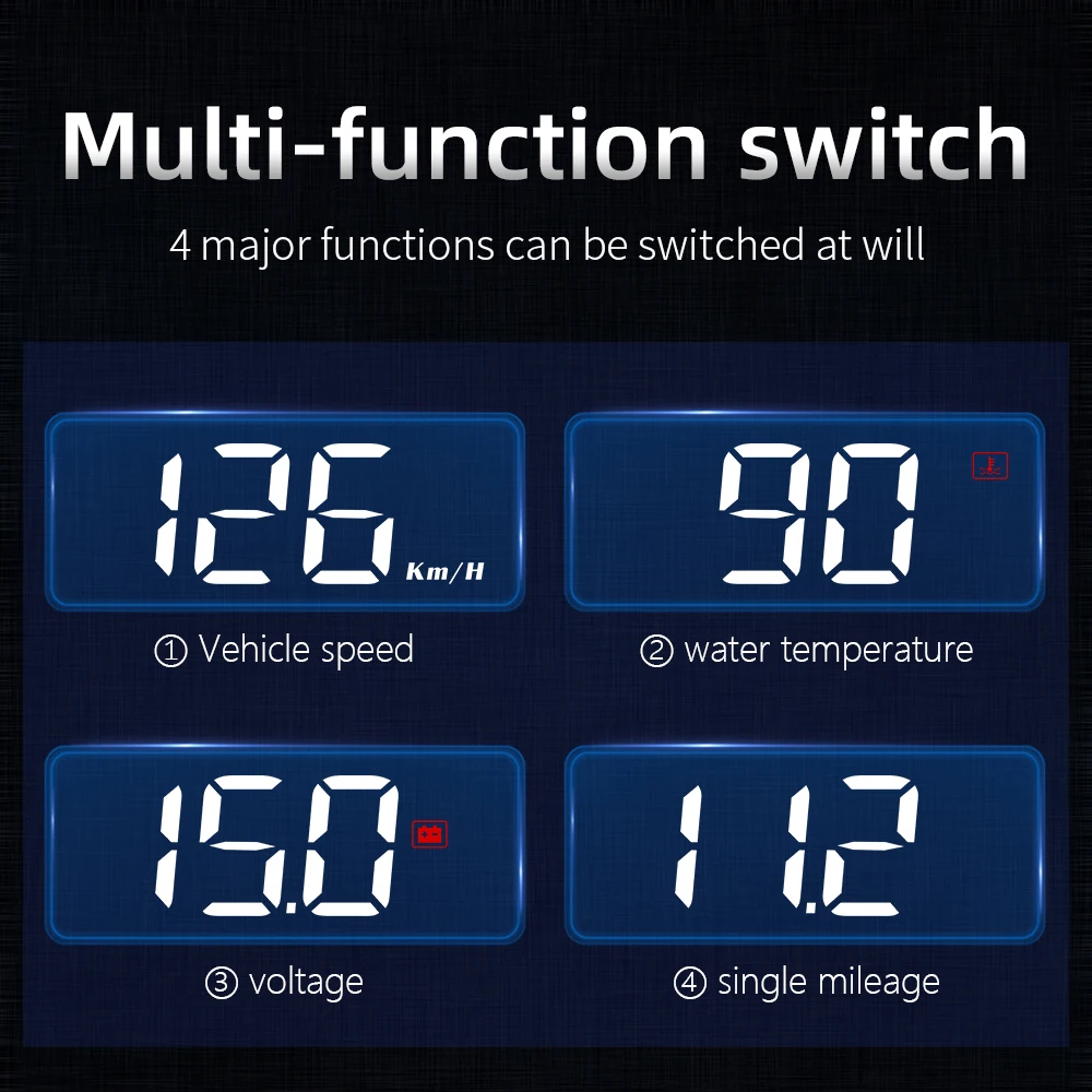 M3 Auto HUD OBD2 Head Up Display Projection on Glass Car Speed Windshield Projector Speedometer Alarm Electronic Accessories