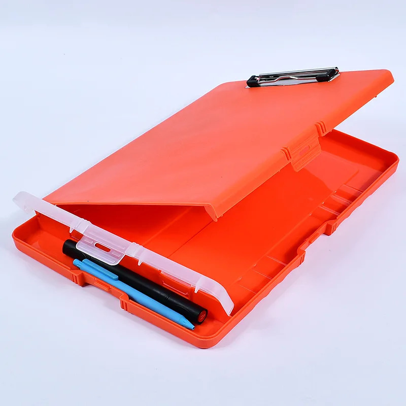 Filing Supplies A4 Plastic Storage Clipboard File Box Case Document File Folders Clipboard Writing Pad Stationery Office Supplies 231027
