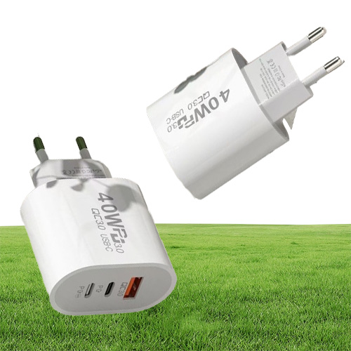 40W 3A 3 Ports Dual PD Type c Wall Charger Fast Charging Power Adapters For Samsung s20 s22 Utral Htc Xiaomi Huawei7502407