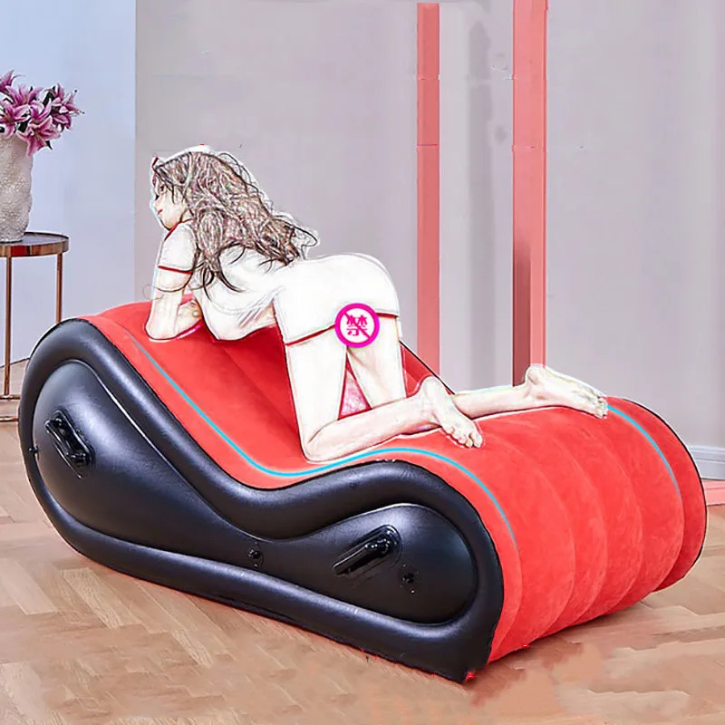 Bondage Inflatable Multi-function Sex Sofa Flocking Furniture Bed Chair Foldable Portable Lovers Pose Stimulating Sex Toys 231027