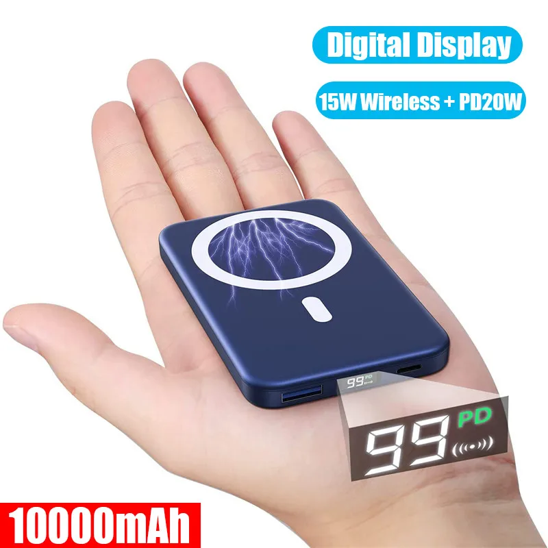 Magsafe Power Bank Fast Charging For Samsung Iphone 12 13 External Battery Portable Charger Auxiliary Battery Magnetic PowerbanK