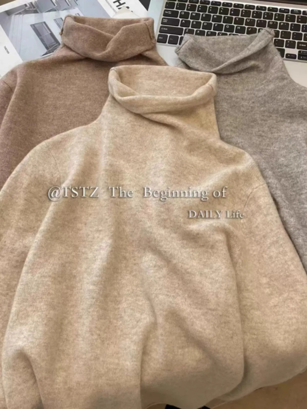 Women's Sweaters 2023autumn and winter 100 pure cashmere sweater women's turtleneck with knitwear base 231026