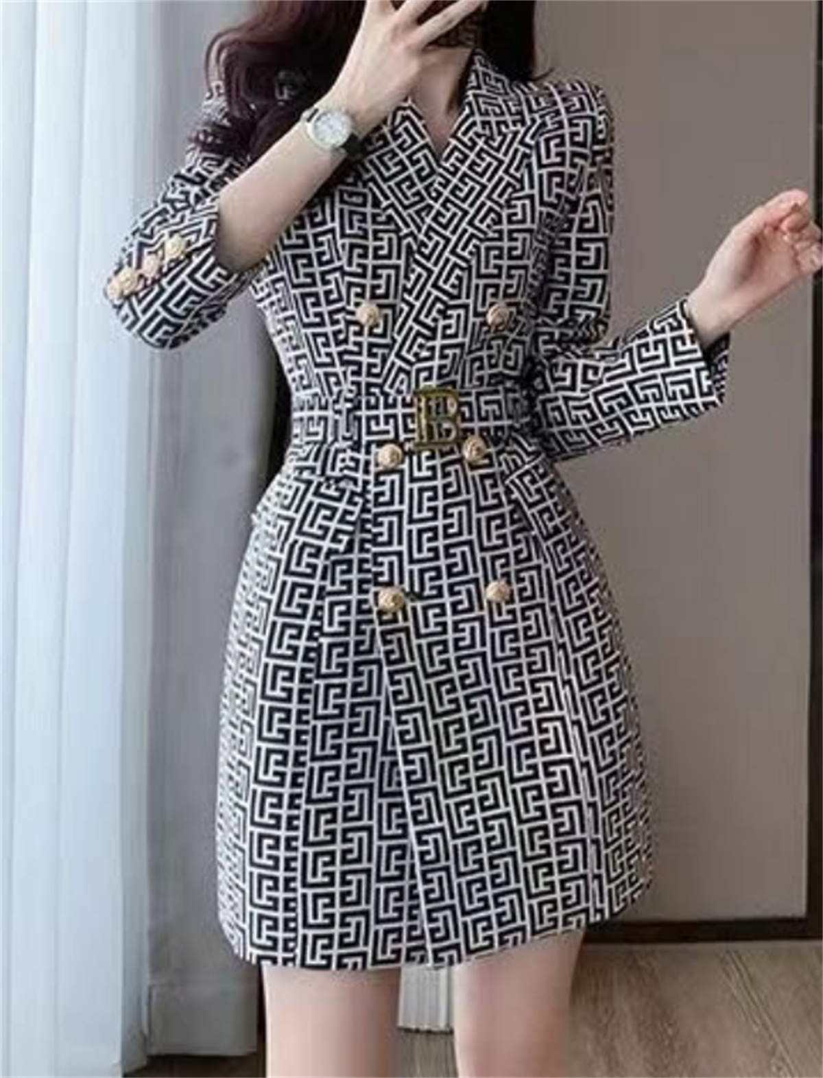 Womens Suits & Blazers Casual Slim Woman Long Jackets Skirt Fashion Lady Office Suit Pockets Business Notched Coat Premium Blazer Size S-3XL