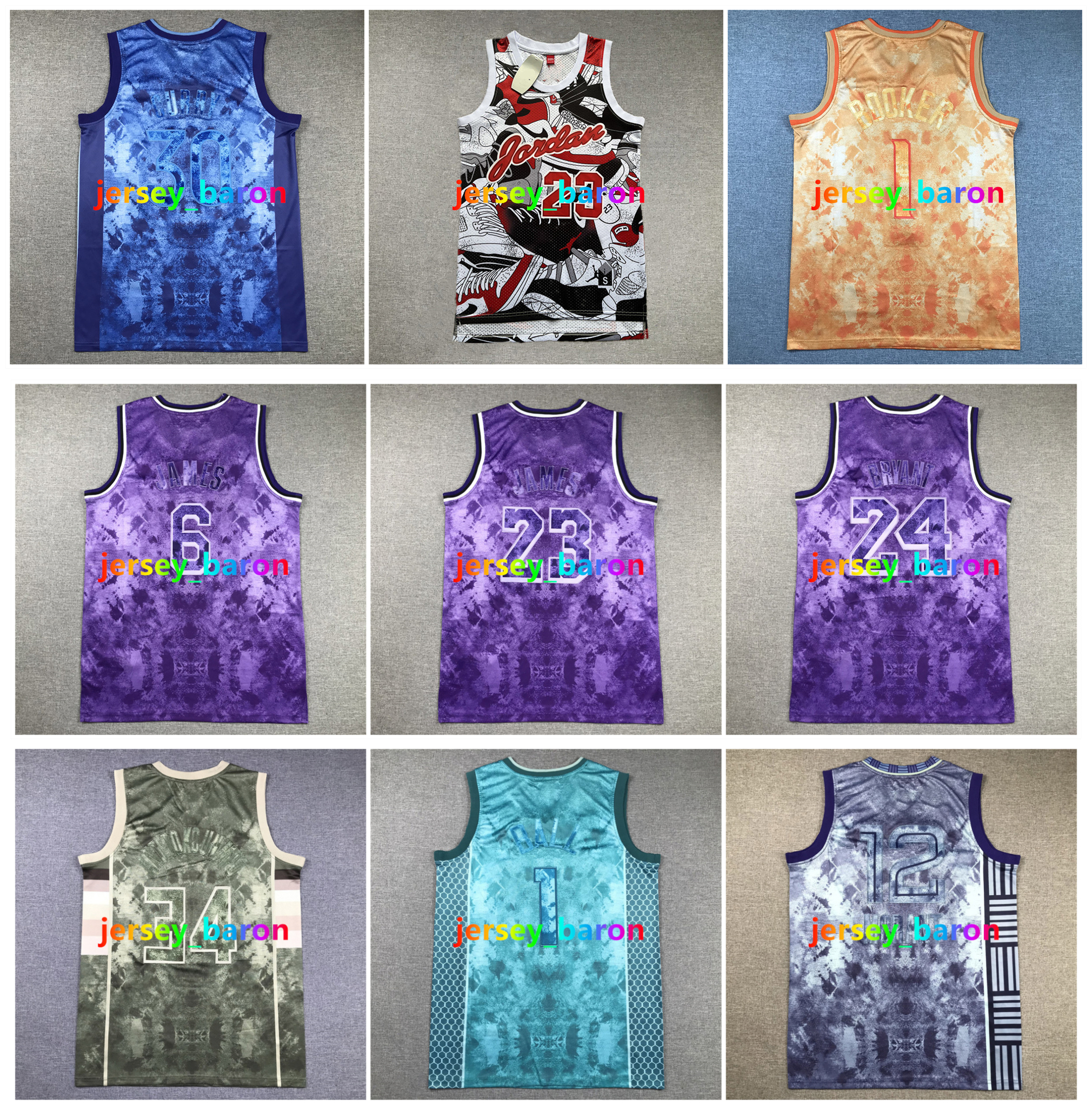 2023 Select Series Michael Jor dan LeBron James Throwback Basketball Jersey LaMelo Ball Ja Morant Devin Booker Stephen Curry Giannis Antetokounmpo Bryant