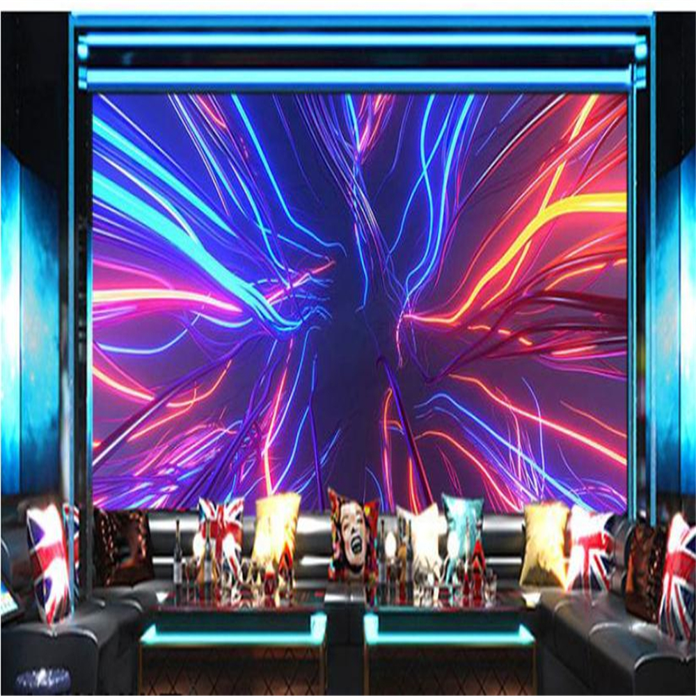 Custom wallpapers 3D technology sense KTV decoration wall paper hotel background 3d murals wallpaper for living room