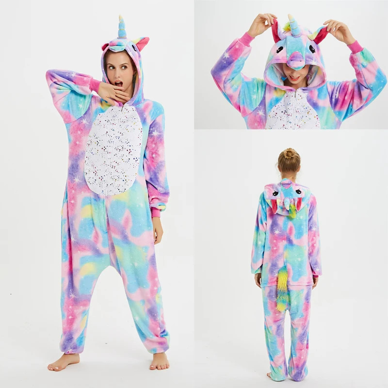 Pajamas Adults Animal Unicorn Pajamas Kigurumi Wolf Cartoon Onesie Kids Sleepwear Homewear Nightie Wolf Panda Anime Blanket Overalls 231026