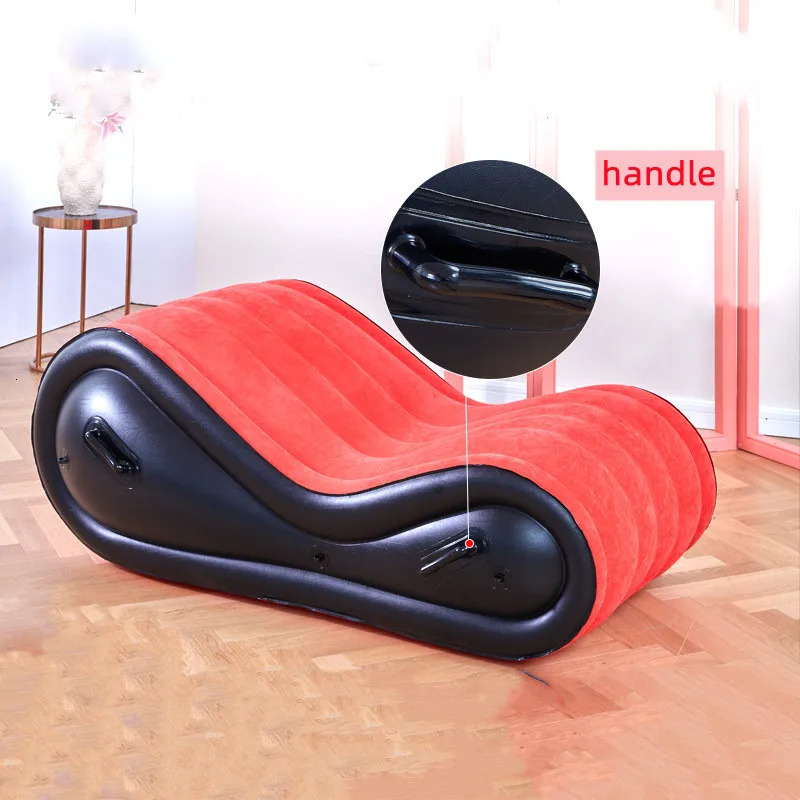Bondage Inflatable Multi-function Sex Sofa Flocking Furniture Bed Chair Foldable Portable Lovers Pose Stimulating Sex Toys 231027