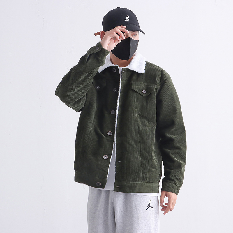 Men'sJacketsHaoduoyiWinterJacketWomenLongSleeveTurn-downCollarCorduroyCoatWomenSingleBreastedAutumnFashioncoatoutwearT200212