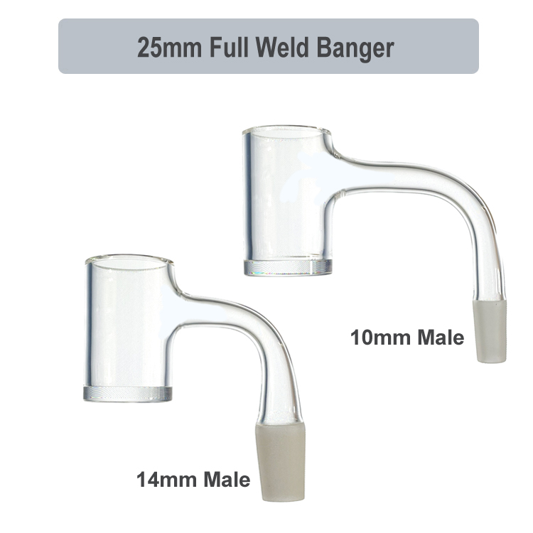 10mm 14mm Quartz Banger Full Weld 25mm Beveled Edge Bucket Dab Enail Banger Nice Buddy 4mm Thick Smoke Pipe Nail Accessory
