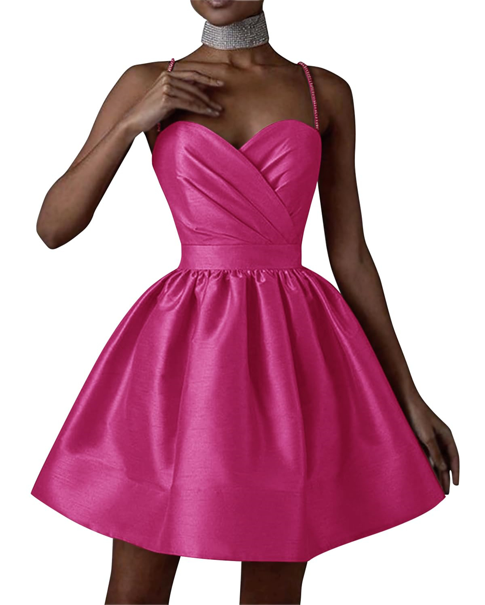 Spaghetti Straps Homecoming Dresses Princess Appliques Beaded Lace Up Mini Cocktail Formal Occasion Birthday Prom Graudation Cocktail Party Gowns HD10