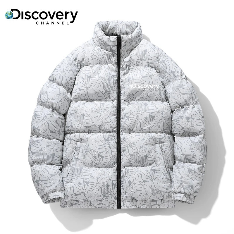 Men's Down Parkas Discovery Korean Men's Down jacke Coat Winter Leisure Thickened Standing Collar Cotton Coat Trend Warm Youth Student Cotto