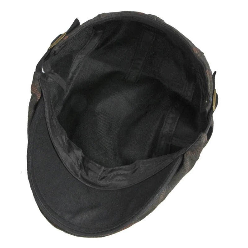 Berets HT4063 Berets Men Women Cap Spring Summer Hat Male Female Beret Cap Adjust Plaid Artist Painter Beret Hat Ivy sboy Flat Caps 231027