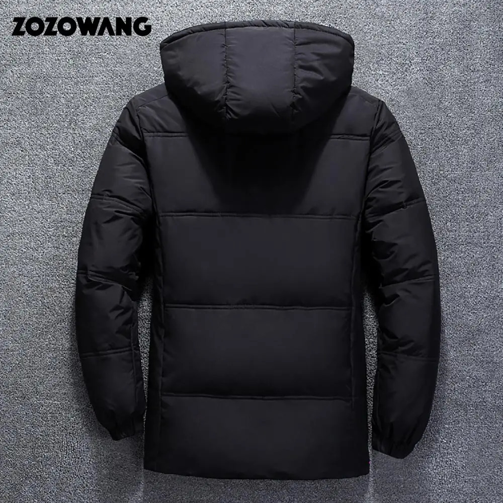 Men's Down Parkas ZOZOWANG High Quality White Duck Thick Down Jacket Men Coat Snow Parkas Male Warm Hooded Clothing Winter Down Jacket Outerwear 