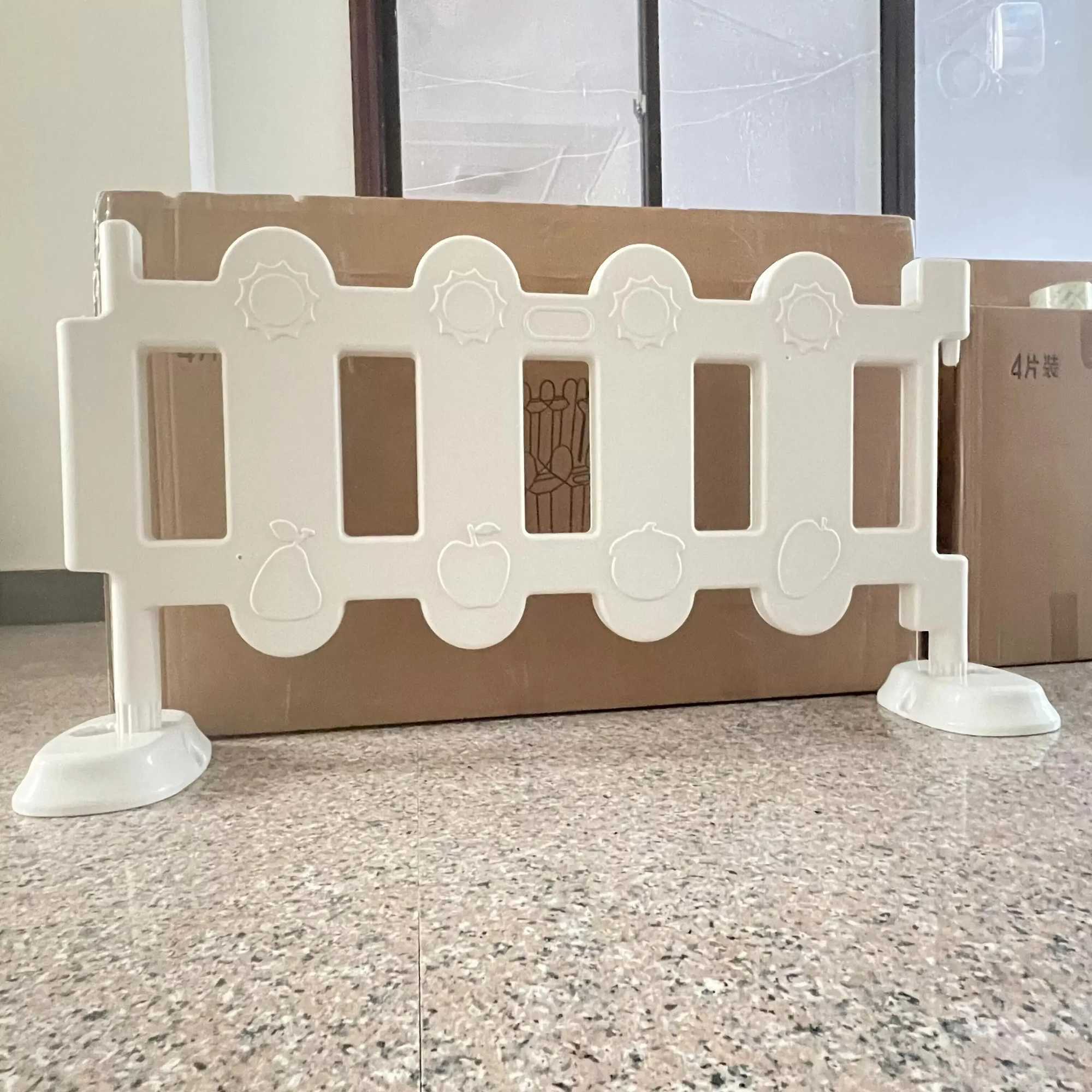 Baby Rail YLWCNN Toddler Plastic Panels Kids Ball Pool Fence Accessories Baby White Plastic Playpens Gate Soft Playground FenceL231028