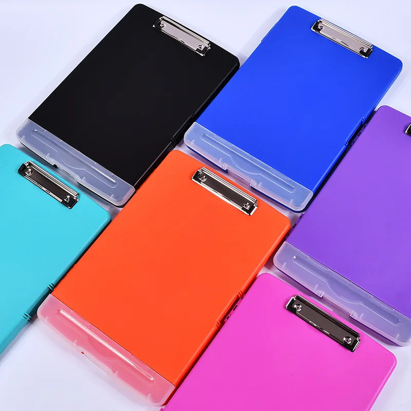 Filing Supplies A4 Plastic Storage Clipboard File Box Case Document File Folders Clipboard Writing Pad Stationery Office Supplies 231027