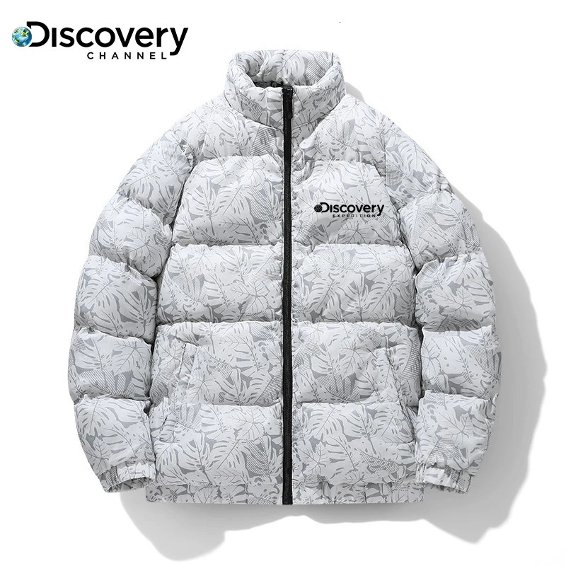Men's Down Parkas Discovery Korean Men's Down jacke Coat Winter Leisure Thickened Standing Collar Cotton Coat Trend Warm Youth Student Cotto