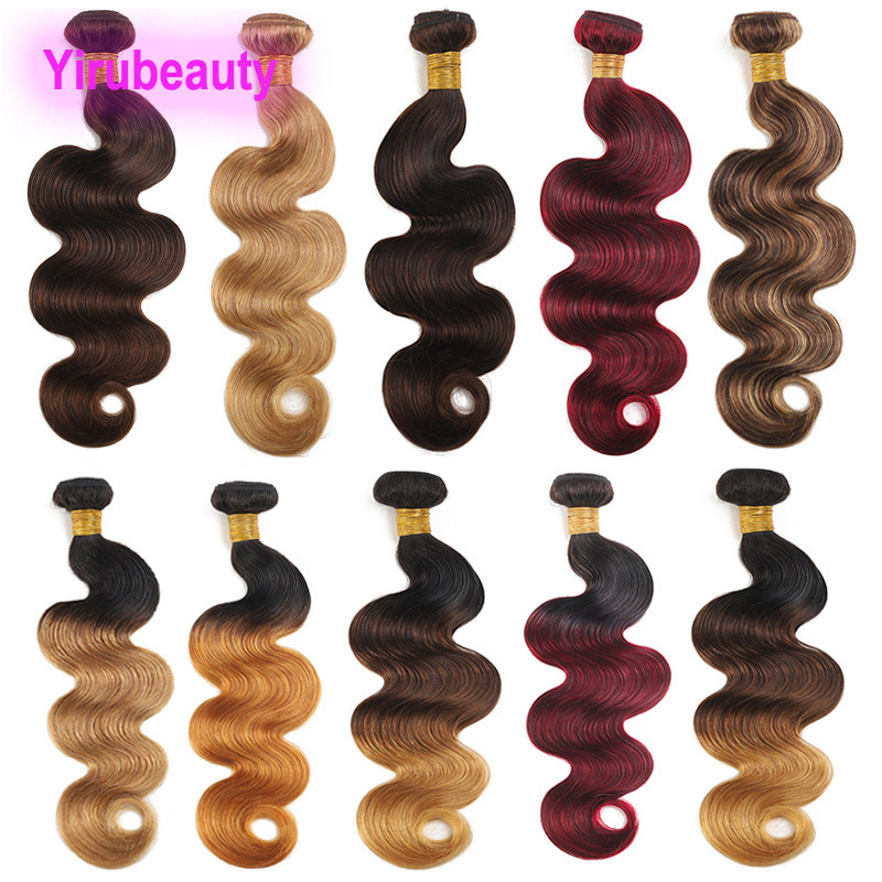 1B/30 1B/27 2# 4# 27# 1B/4/27 P4/27 Body Wave Double Wefts 3 Bundles Brazilian 100% Human Hair Extensions