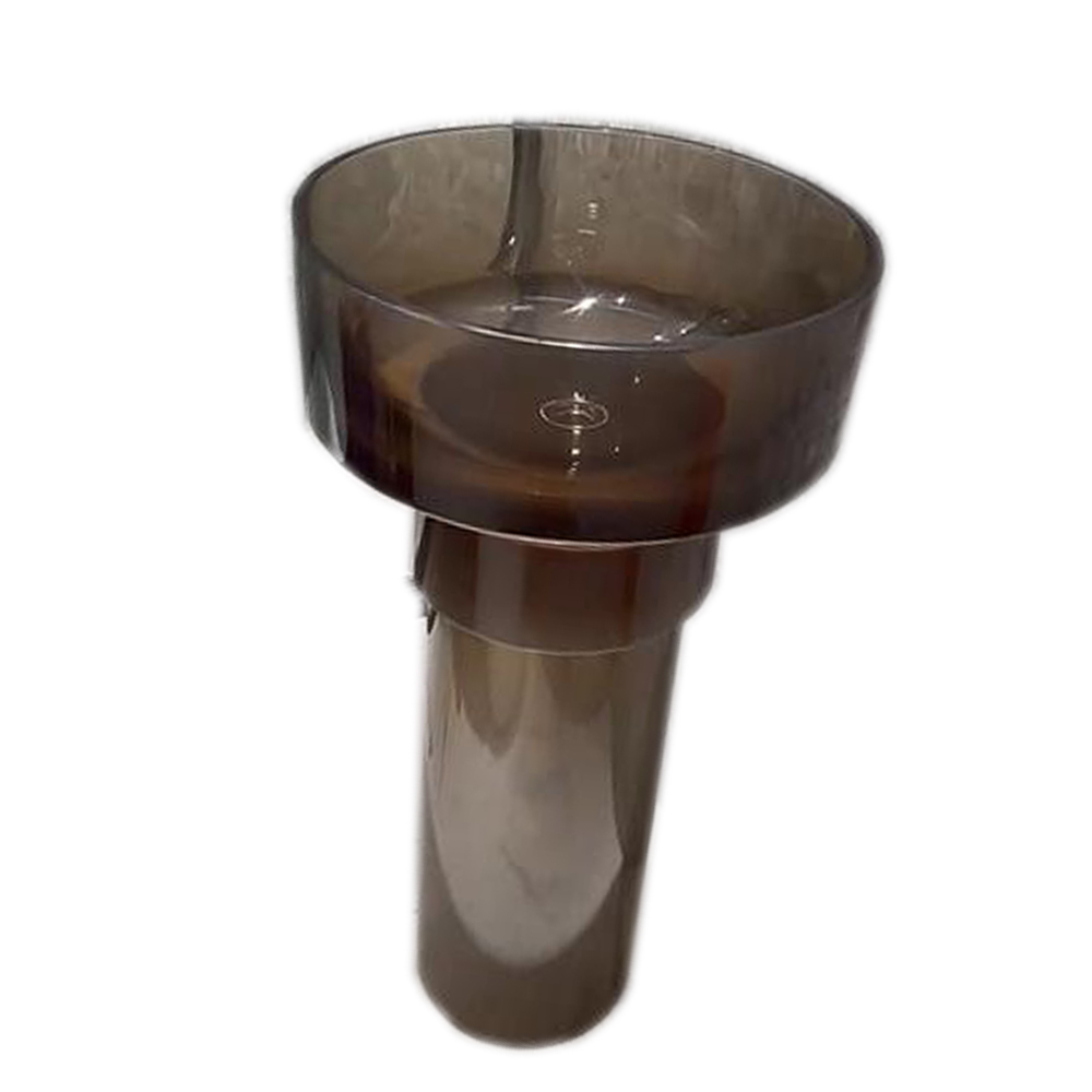 480X480X900mm Round Resin Acryli Bathroom Pedestal Wash Basin Freestanding Translucent Sink Cloakroom Vanity Colored Vessel Sink RS3047