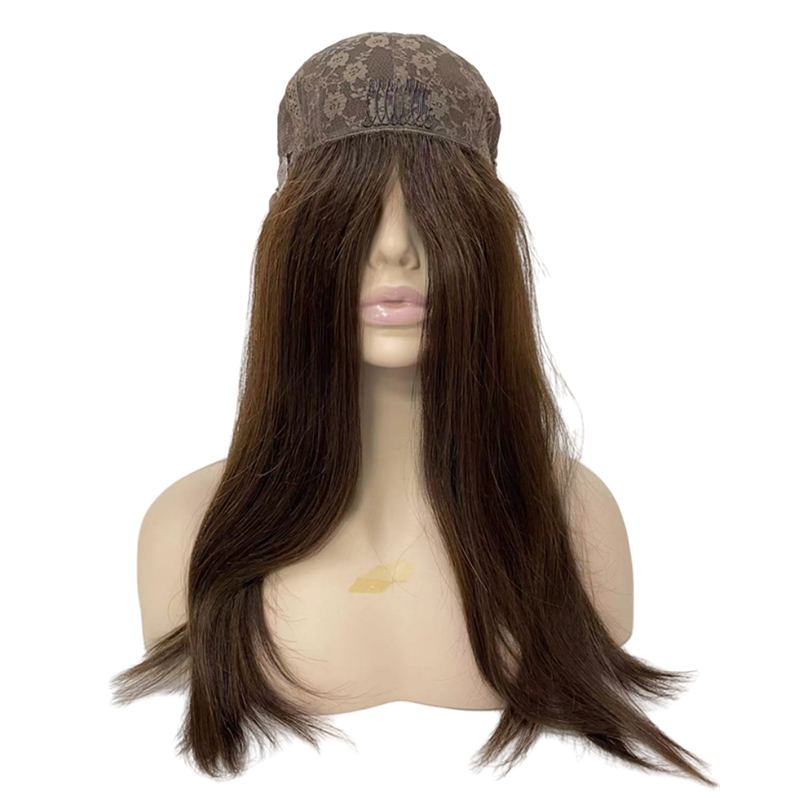 Malaysian Virgin Human Hair Brown Color #2 Kosher Wigs 130% Density Bob Style 4x4 Silk Top Jewish Glueless Wig for White Woman