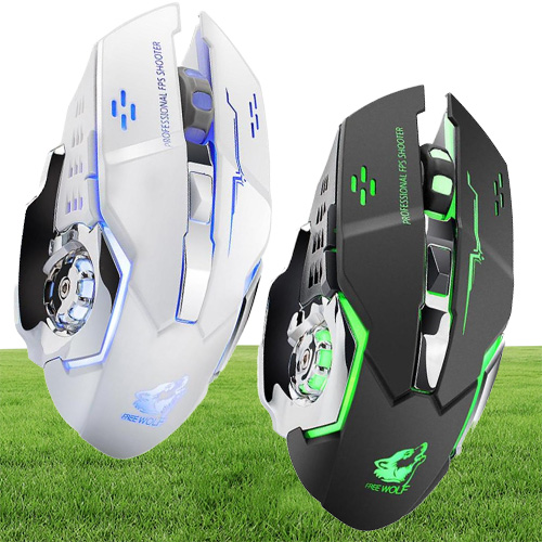 Rechargeable X8 Wireless Silent LED Backlit USB Optical Ergonomic Gaming Mouse PC Computer Mouse For imac pro macbooklaptop u