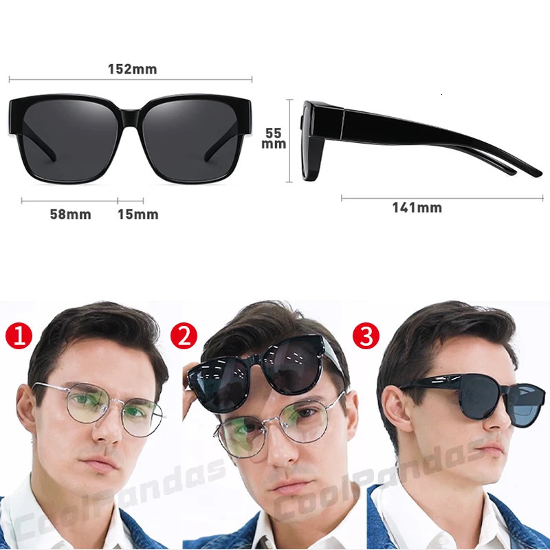 Sunglasses Frames Fit Over myopia glasses cover Sunglasse Polarized Men Women UV400 Goggles Outdoor Travel Driving Anti Cover Sun Glasses 231026