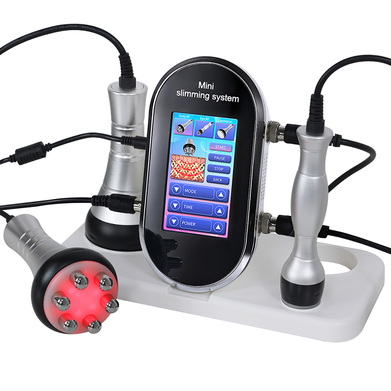 Home Use 3 in 1 Cavitation RF Slimming Machine 40K Ultrasonic Tripolar Radio Frequency Body Shaping Skin Tightening Face Lifting Fat Loss Weight Reduc