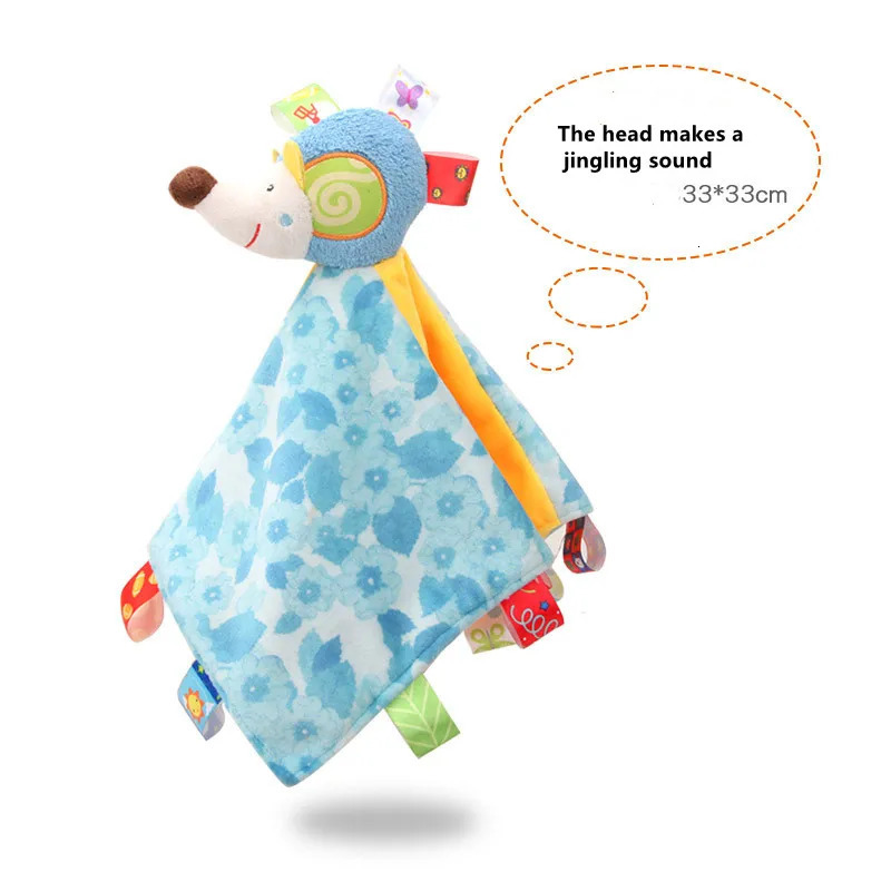 Mobiles Soft Appease Towel Baby Rattle Animals Toys Soothe Reassure Sleeping Blankie Lathe Hanging Educational Toddler 231027