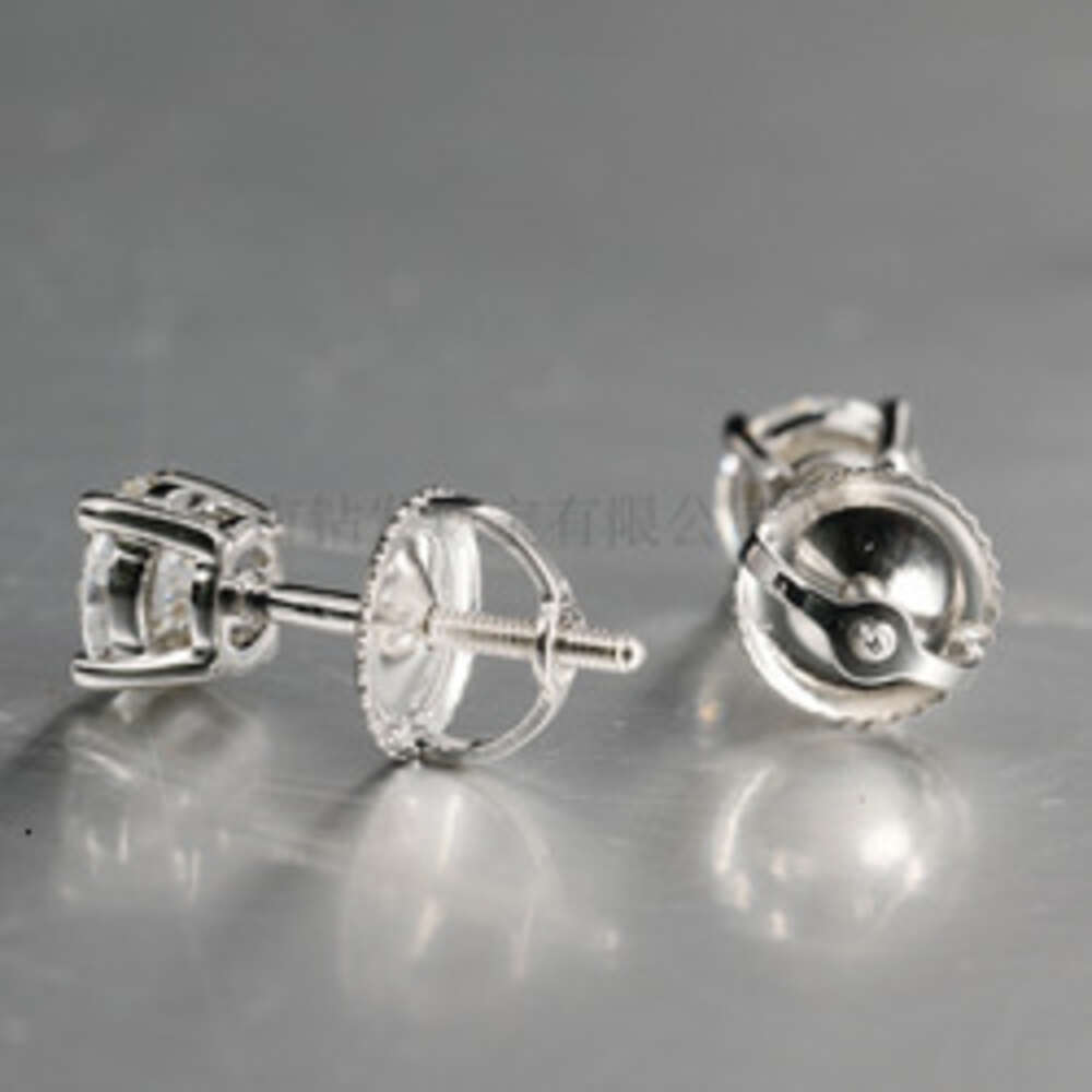 Moissanite Men's Women's Hip Hop S925 Silver Cherry Blossom Cut Diamonds Vvs Stud