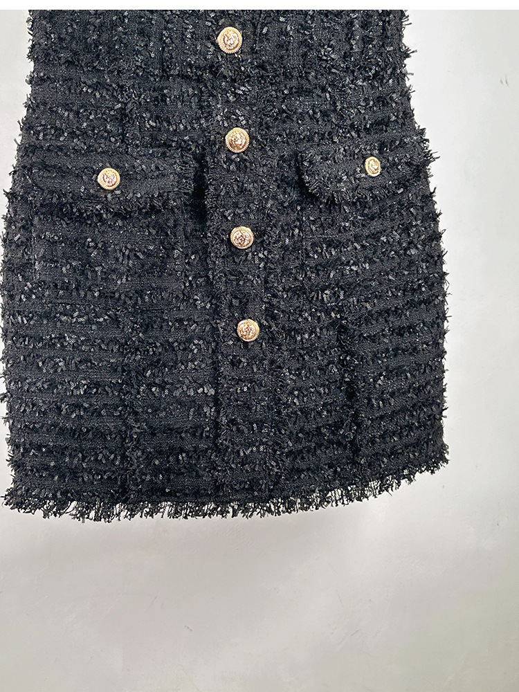 2026 Autumn Fashion Show Spaghetti Strap Black Apricot Sleeveless Women's Fashion High Quality