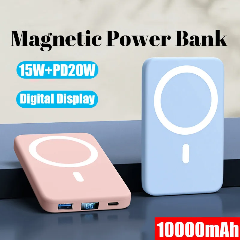 Magsafe Power Bank Fast Charging For Samsung Iphone 12 13 External Battery Portable Charger Auxiliary Battery Magnetic PowerbanK