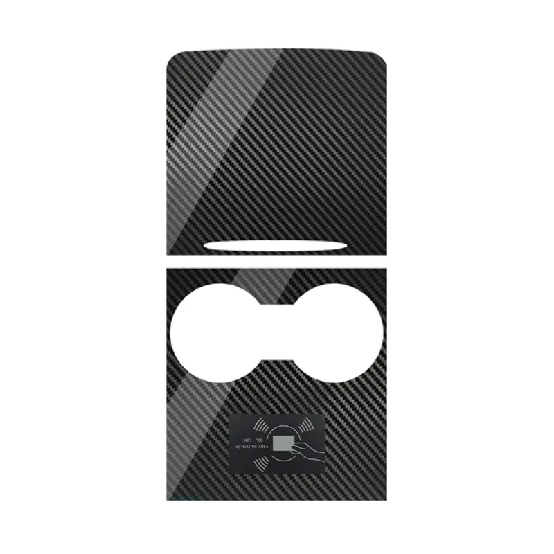Real Carbon Fiber Ultra Thin Center Console Cover For Tesla Model 3 Y 2017-2023 Not Affect Tesla Central Control Push-pull Use