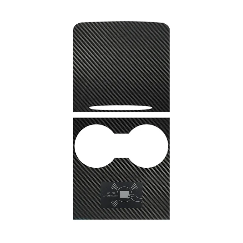 Real Carbon Fiber Ultra Thin Center Console Cover For Tesla Model 3 Y 2017-2023 Not Affect Tesla Central Control Push-pull Use