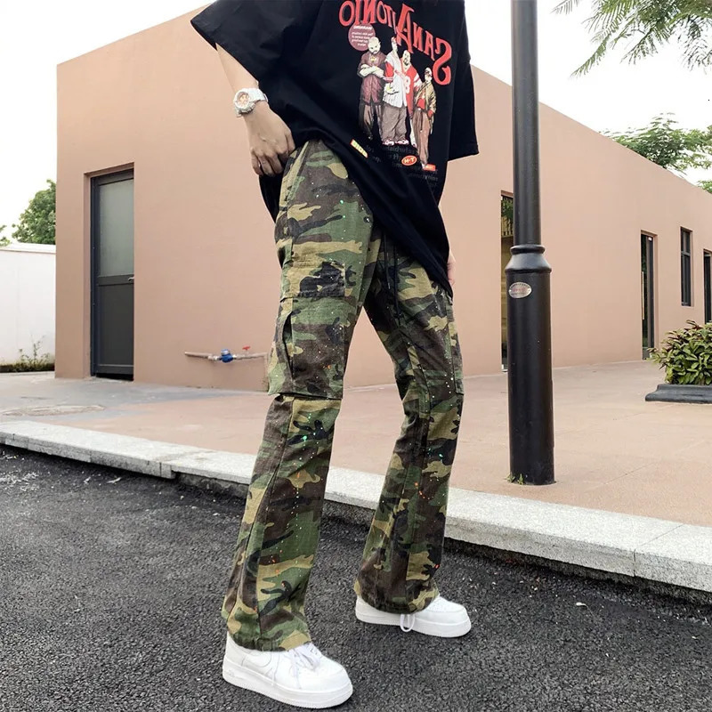 Men s Jeans 2023 Y2K Streetwear Camouflage Baggy Tracksuit Cargo Pants Men Clothing Sweatpants Male Joggers Casual Long Trousers Moda Hombre 231027