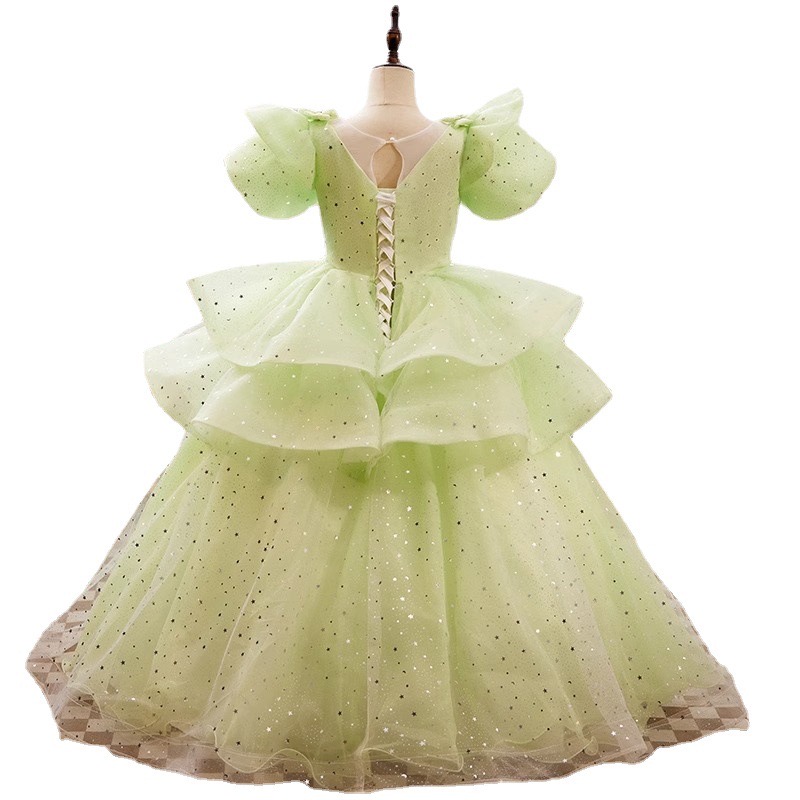 Wer Dress Shiny Lace Toddler Or Length Bridesmaid For Girl Urious Crystals Ball Gown Tiers Tulle Lilttle Kids Birthday Pageant Weddding Gowns 403 6660