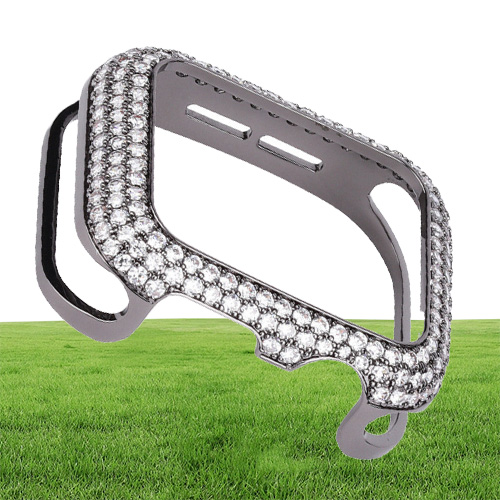 For Watch Series 6 5 4 3 2 1 SE iwatch 38mm42mm40mm44mm Luxury Bling Full Diamond Zircon Slim Protect Case Cover3904368
