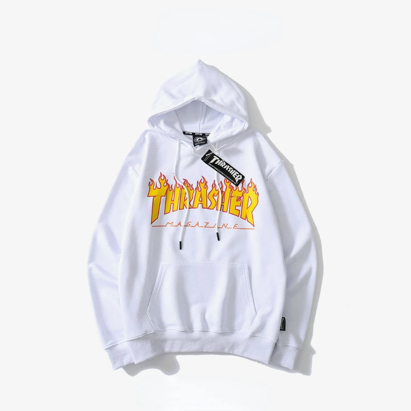 Men s Jackets American Vintage Letter Flame Printed Plush Hoodie Y2K Harajuku Sweatshirt Couple Fashion Trend Versatile Cotton Pullover 231027