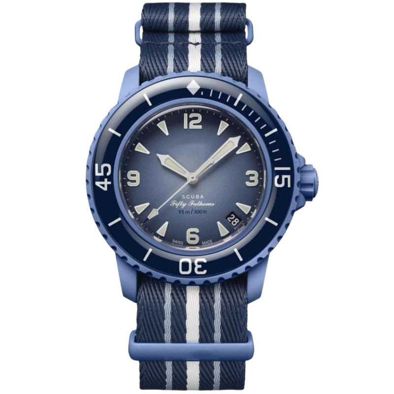 Blancp Co-branded Wrist Watches for Men 2023 New Mens Watches Three needles Quartz Watch High Quality Top Luxury Brand designer Clock Cloth Belt Fashion Holiday gift