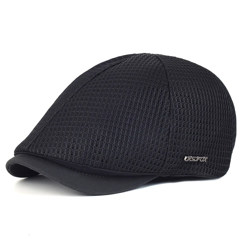 Berets Mesh sboy Caps Summer Men Women Hats Breathable Beret Outdoor Gorro Hombre Boina Golf Hat Fashion Casual Solid Flat Cap 231027