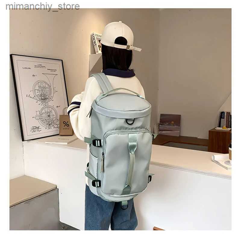 Outdoor Bags Fitness Bag Sports Backpack Man Women Sports Bag Portable Travel Backpack Handbag Dry Wet Separation Gym Bag w/ Shoe Compartment Q231028