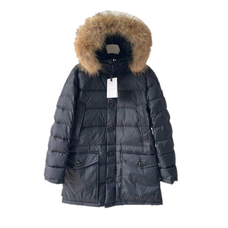 Mens Jacket puffer designer Down jackets Medium length Winter Fur raccoon Coat Parka Overcoat Big pocket design Thick Warm Hooded Down Windbreake