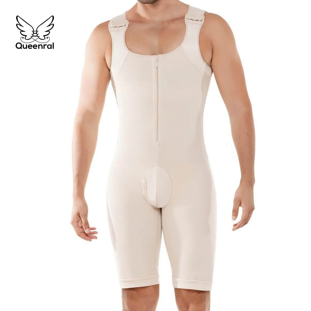 Men's Tracksuits Bodysuit Men Weight Loss Shapewear Full Body Shapers Slimming Plus Size Open Crotch Abdomen Shaper Waist Trainer Underwear S6XL 