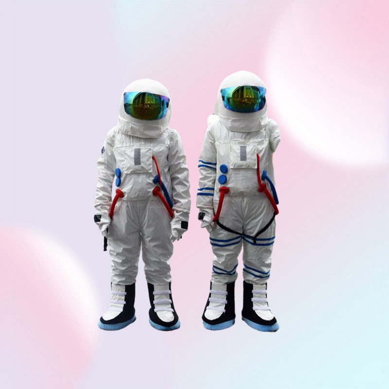 2018 High quality Space suit mascot costume Astronaut mascot costume with Backpack gloveshoes5896041