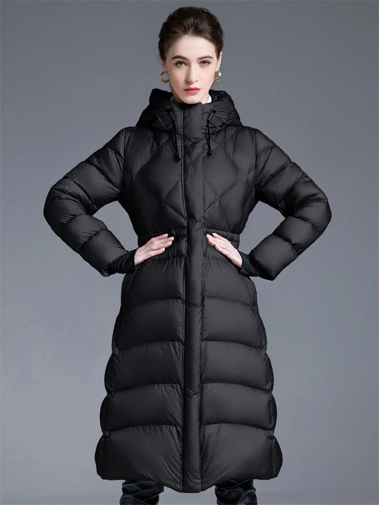 Women's Down Parkas Down Coat Women Winter Fashion Temperament High Quality White Duck Down Jacket Thick Warmth Hooded Parkas Clothing 231027