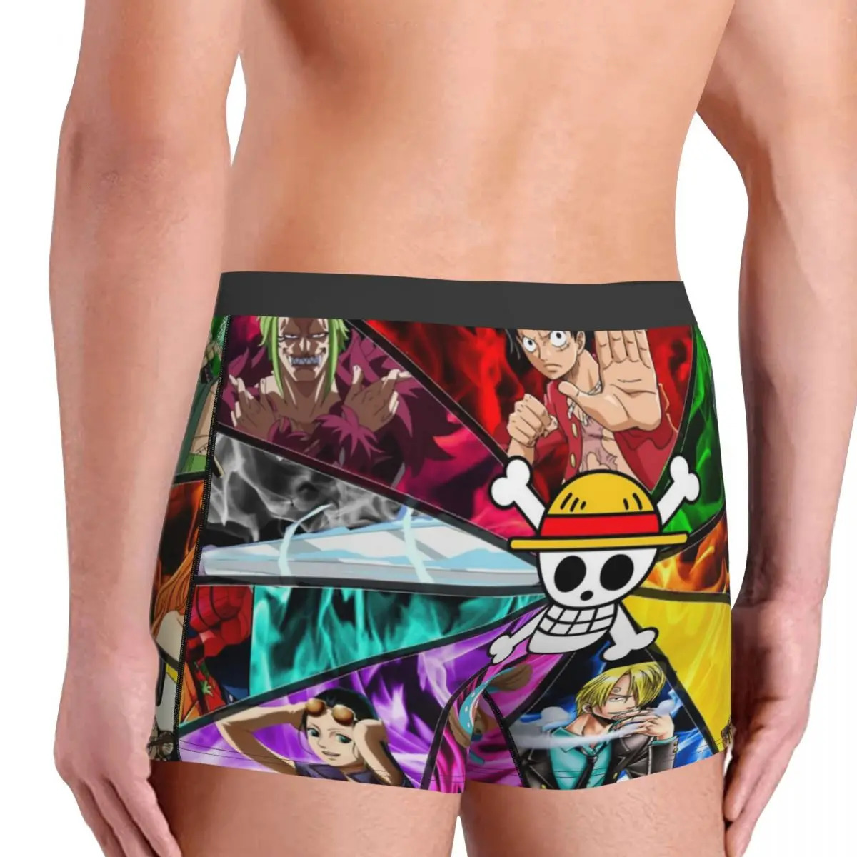 Underpants Men Japanese Underwear Plaid Anime Funny Boxer Briefs Shorts Panties Male Soft SXXL 231027