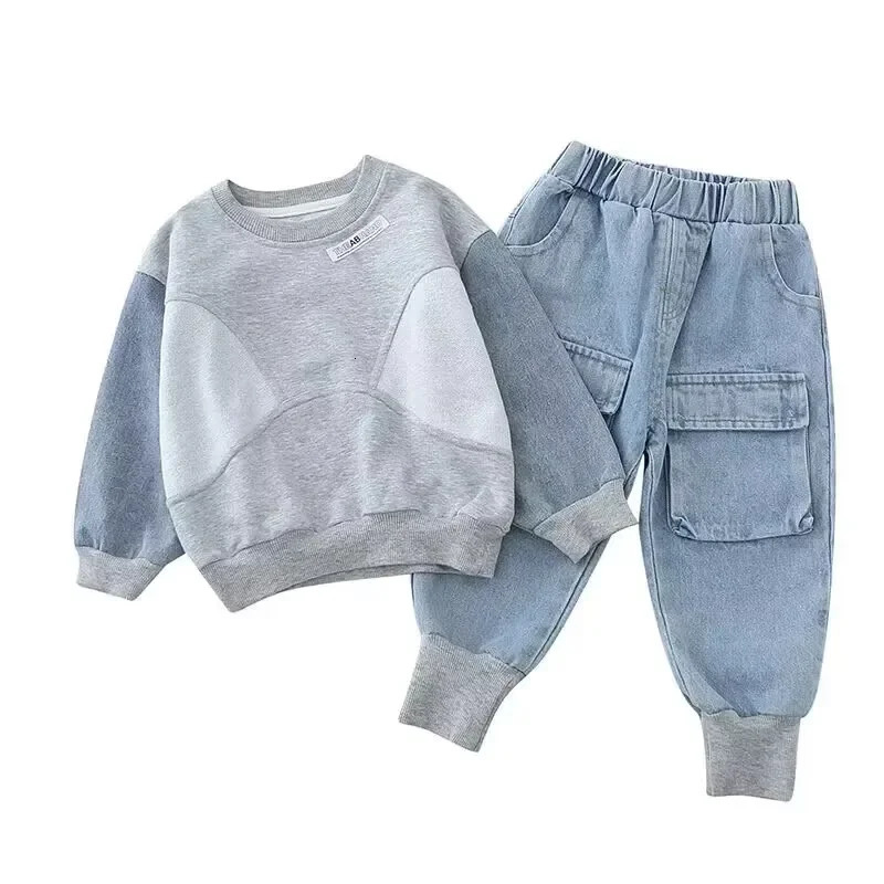 Clothing Sets Kids Boys Sweater Suit Spring Autumn Children s Fashion Sportswear Boy s Baby Top Pants 2PCS 231027