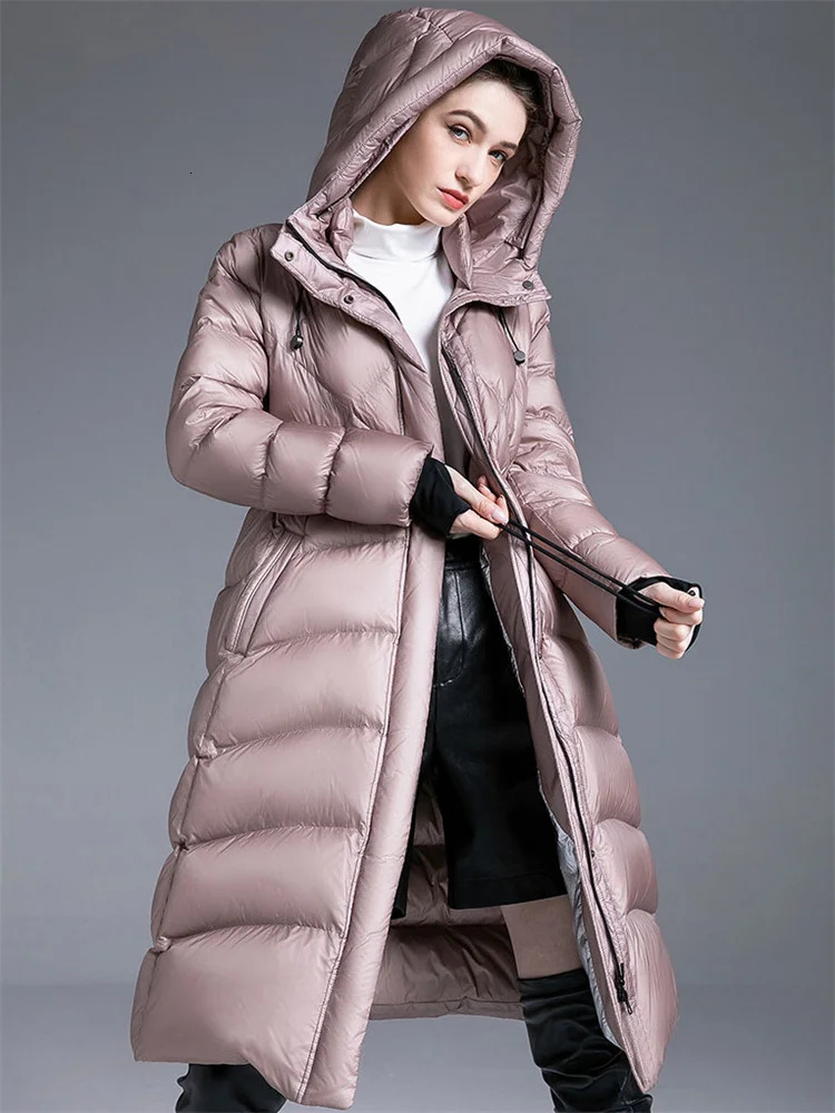 Women's Down Parkas Down Coat Women Winter Fashion Temperament High Quality White Duck Down Jacket Thick Warmth Hooded Parkas Clothing 231027