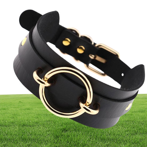 Chokers Sexy Punk Choker Collar Leather Necklace Women Bondage Cosplay Goth Jewelry Gothic Harajuku Accessories