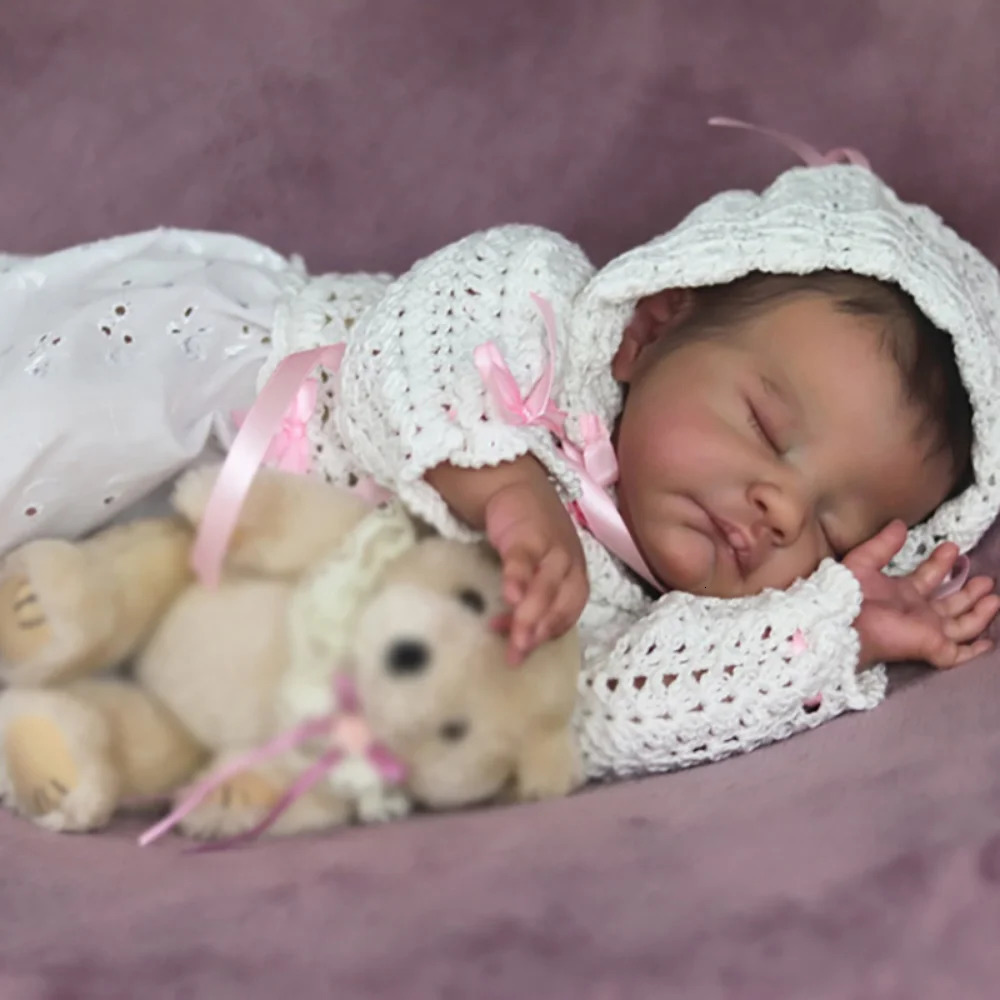 Dolls 22inches Reborn Doll Kit Sleeping Baby August with COA and Cloth BodyBebe Reborn Doll Mold Bebe Reborn Doll Kits 231027